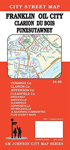 Buy map Franklin : Oil City : Clarion : Du Bois : Punxsutawney : city street map = Clearfield : Du Bois : Punxsutawney : Franklin : Oil City : city street map