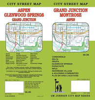 Buy map Grand Junction : Montrose : Aspen : city street map = Aspen : Glenwood Springs : Grand Junction : city street map