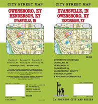 Buy map Evansville, Indiana and Owensboro and Henderson, Kentucky