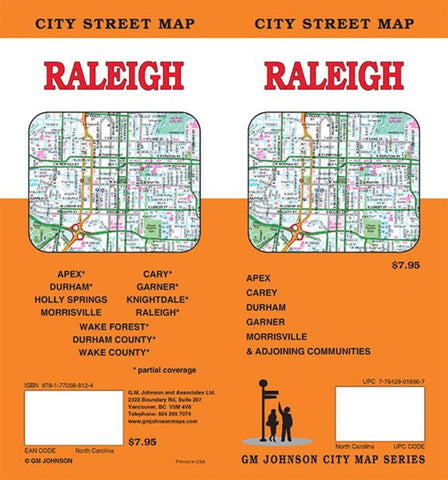 Buy map Raleigh, North Carolina Street Map