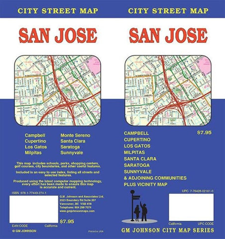 Buy map San Jose, Calfornia City Street Map