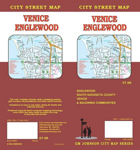 Buy map Venice and Englewood, FL, Folded Street Map