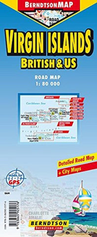 Buy map Virgin Islands / US and British