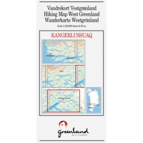 Buy map Kangerlussuaq hiking map