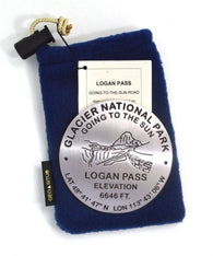 Buy map Logan Pass & Going to the Sun Road, Glacier National Park, Montana benchmark paperweight