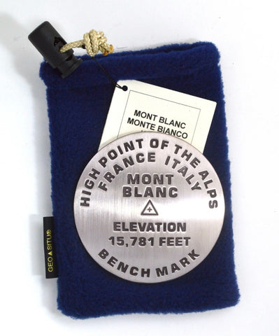 Buy map Mont Blanc, Alps high point benchmark paperweight
