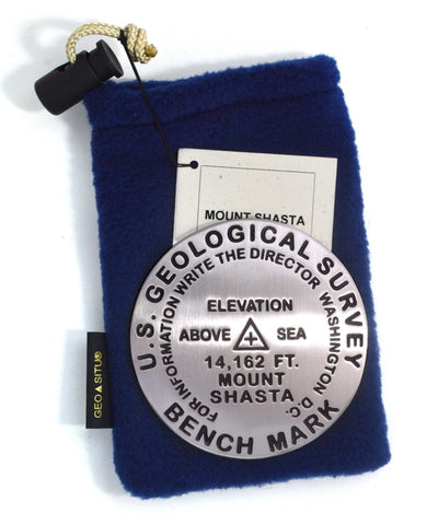 Buy map Mt. Shasta, Shasta National Forest, California Benchmark Paperweight