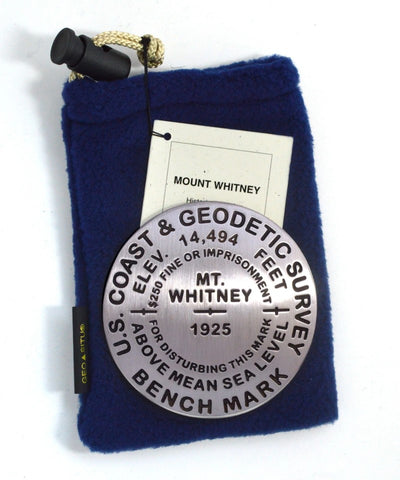 Buy map Mt. Whitney, Inyo National Forest, California benchmark paperweight