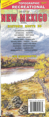 Buy map New Mexico, Topographic Recreational Map