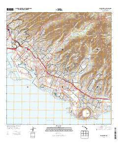 Honolulu Hawaii Current topographic map, 1:24000 scale, 7.5 X 7.5 Minute, Year 2013