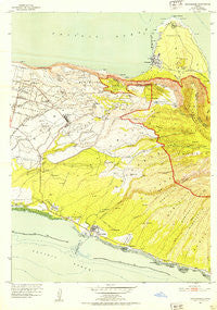 Kaunakakai Hawaii Historical topographic map, 1:24000 scale, 7.5 X 7.5 Minute, Year 1952