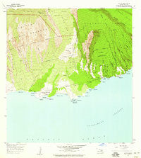 Kaupo Hawaii Historical topographic map, 1:24000 scale, 7.5 X 7.5 Minute, Year 1957