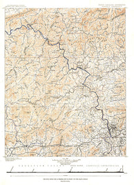 Buy map 1889 North Carolina Tennessee Cumerberland Blue Ridge