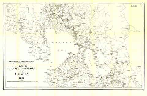 Buy map 1899 Theatre of Military Operations in Luzon