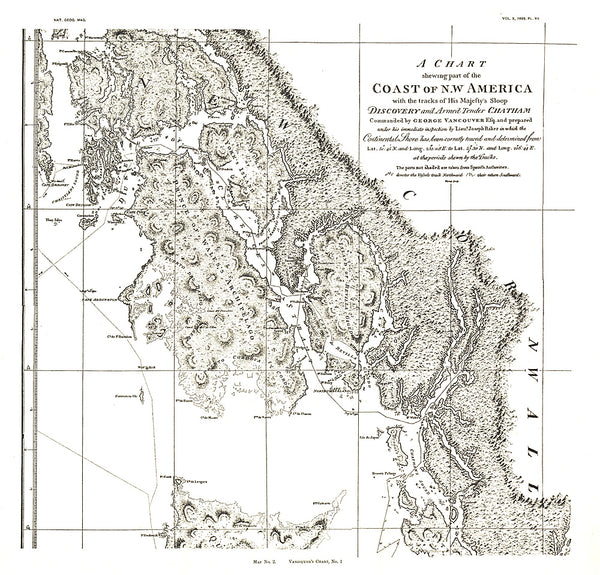 Buy map 1899 A Chart showing part of the Coast of NW America Side 1