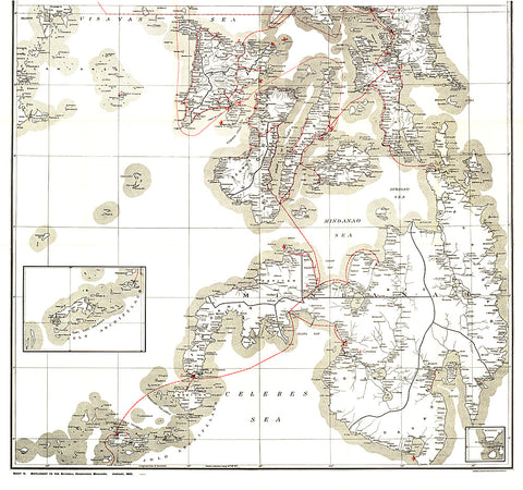 Buy map 1902 Philippines Military Telegraph Lines South Map