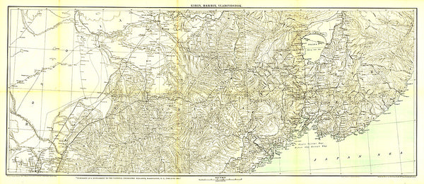 Buy map 1905 Kirin Harbin Vladivostok Map