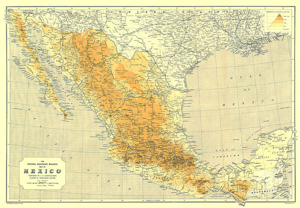 Buy map 1914 Mexico Map