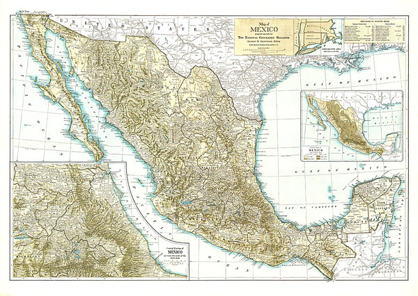 Buy map 1916 Mexico Map