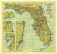 Buy map 1930 Florida Map