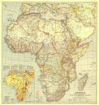 Buy map 1935 Africa Map