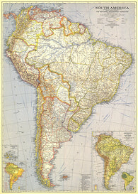 Buy map 1937 South America Map