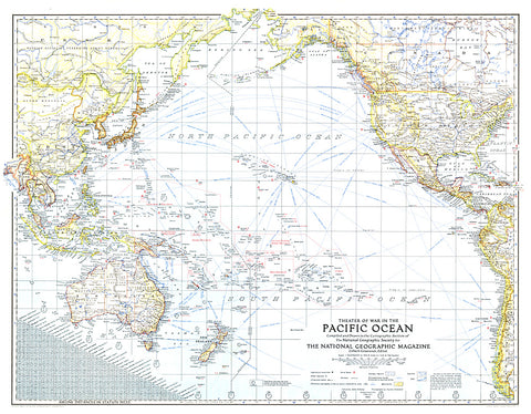Buy map 1942 Theater of War in the Pacific Ocean Map