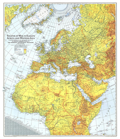 Buy map 1942 Theater of War in Europe, Africa and Western Asia Map