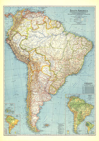 Buy map 1942 South America Map