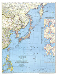 Buy map 1944 Japan and Adjacent Regions of Asia and the Pacific Ocean Map