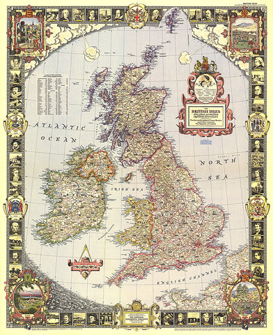Buy map 1949 British Isles Map