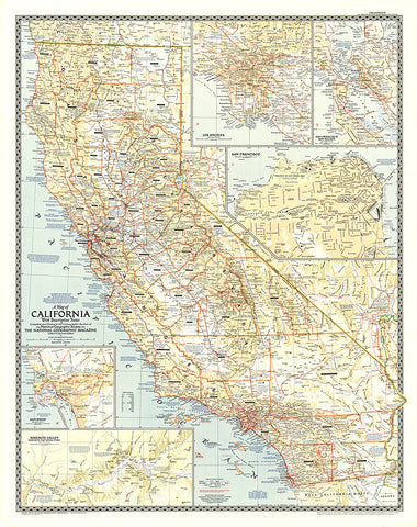 Buy map 1954 California