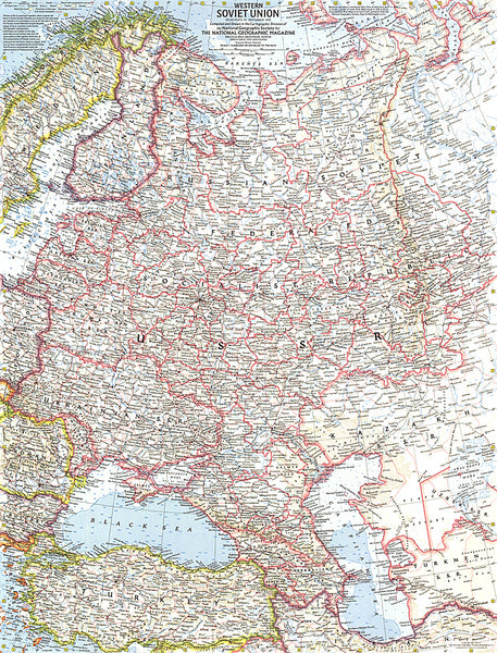 Buy map 1959 Western Soviet Union Map