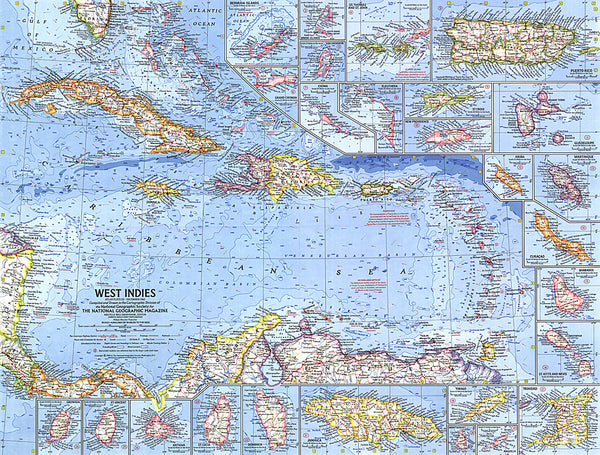 Buy map 1962 West Indies Map