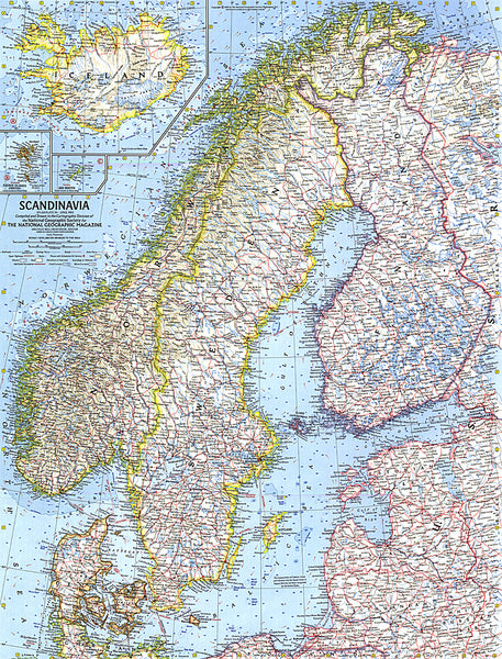 Buy map 1963 Scandinavia Map
