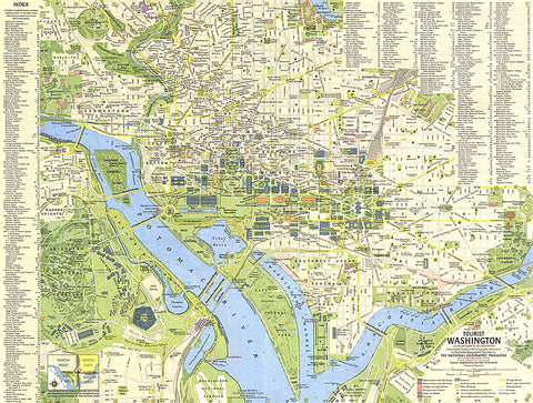 Buy map 1964 Tourist Washington Map