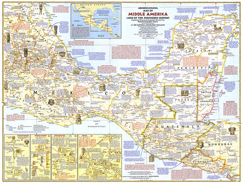 Buy map 1968 Archeological Map of Middle America