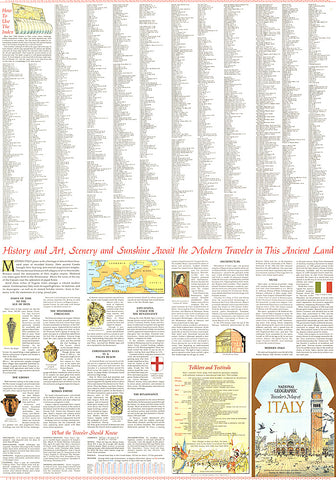 Buy map 1970 Travelers Map of Italy Theme