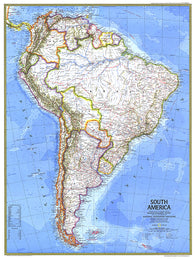 Buy map 1972 South America Map