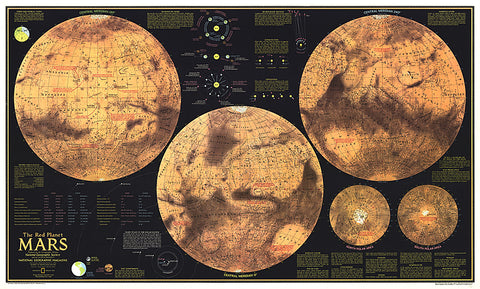 Buy map 1973 Red Planet Mars Map