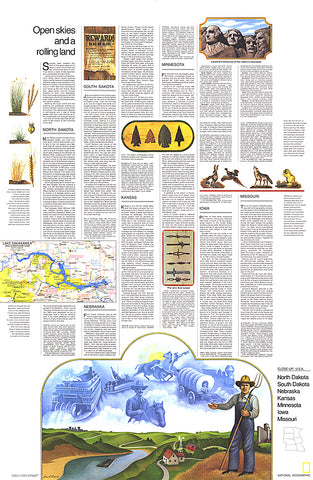 Buy map 1974 Close-up USA, North Central States Theme