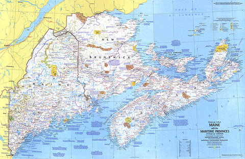 Buy map 1975 Close-up USA, Maine Map