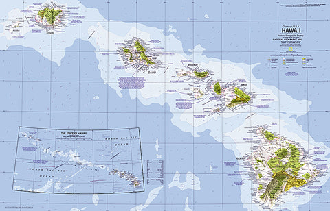 Buy map 1976 Close-up USA, Hawaii Map
