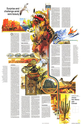 Buy map 1977 Close-up USA, Southwest Theme
