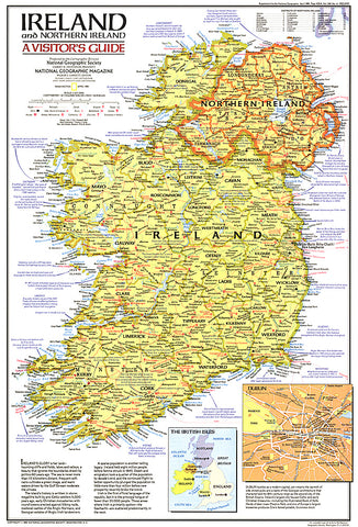 Buy map 1981 Ireland and Northern Ireland Visitors Guide Map