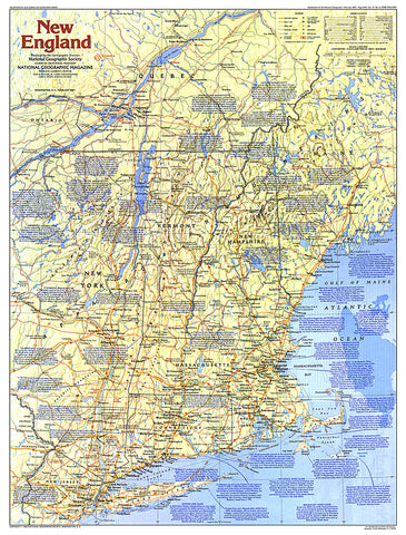 Buy map 1987 New England Map Side 1