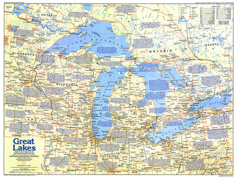 Buy map 1987 Great Lakes Map Side 1