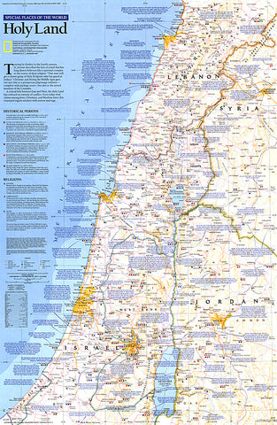 Buy map 1989 Special Places of the World, Holy Land Map