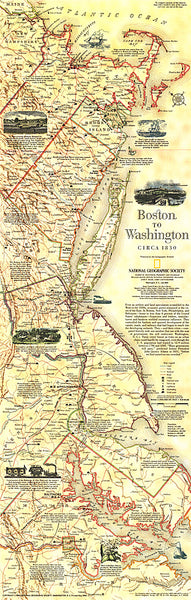 Buy map 1830 Boston To Washington Circa 1830 Map