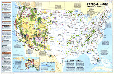 Buy map 1996 Federal Lands in the Fifty States